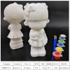 Cross-border DIY painted doll models, children's creative coloring, PVC princess sets, fun toys, handicrafts, gifts, piggy banks Specification image